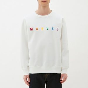 White Marvel Crewneck